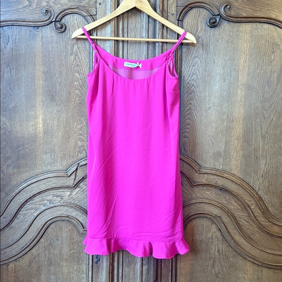 Amanda Uprichard Dresses & Skirts - Amanda Uprichard Silk Cutout Magenta Dress Medium